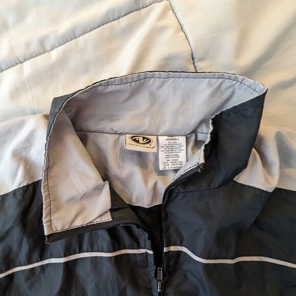 Athletic Works Men's Windbreaker Jacket Large Gray Full Zip - Picture 4 of 4